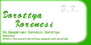 dorottya korencsi business card